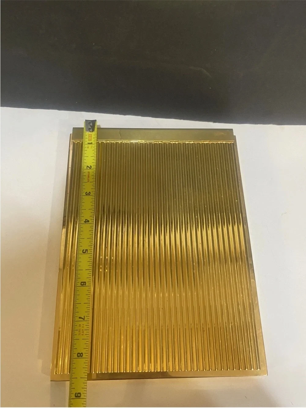 Mid-Century Modern Gold Flip Calendar Pad Holder